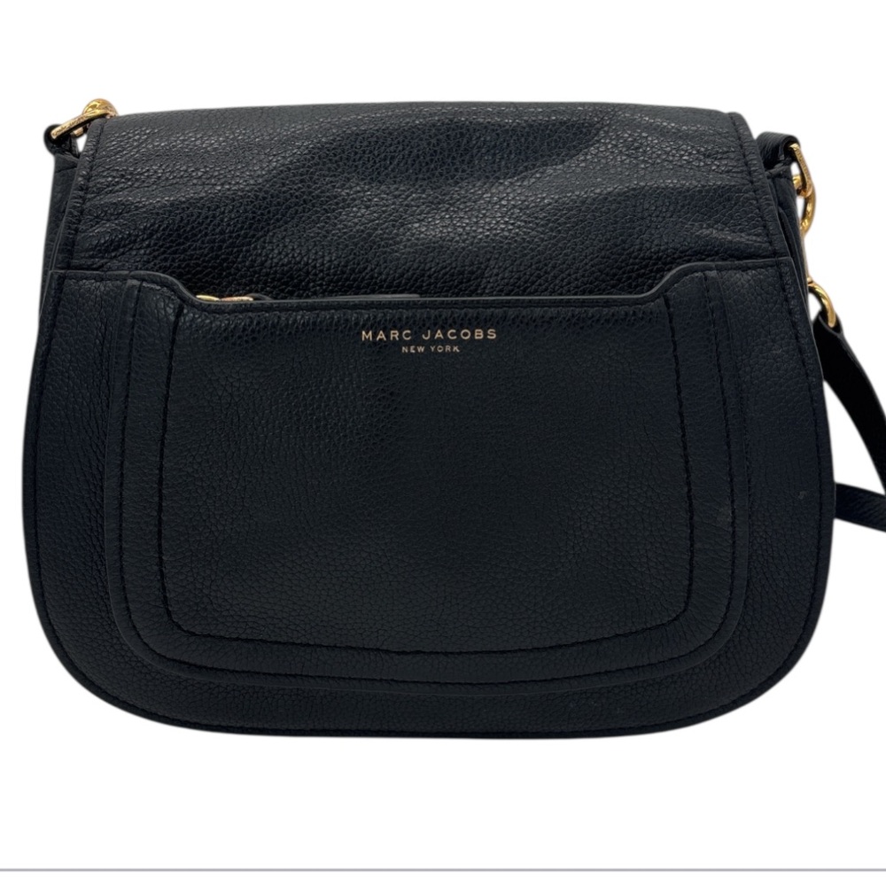 Marc Jacobs Empire City Black Crossbody Bag with Gold Hardware